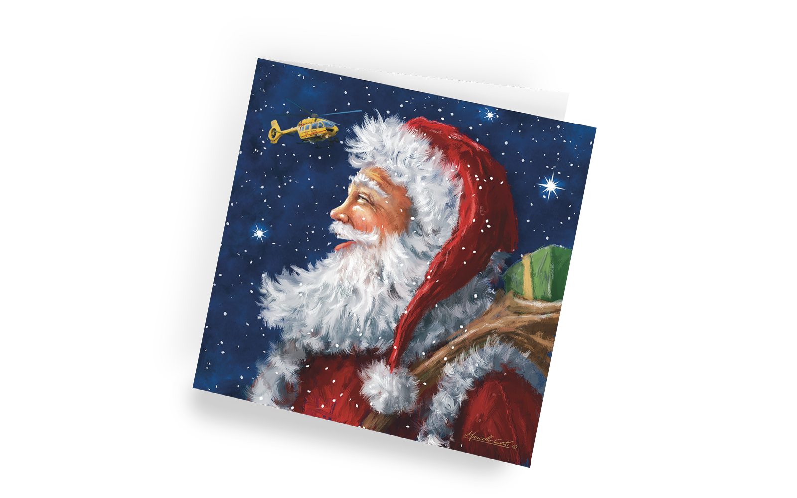 Christmas card - Father Christmas - right