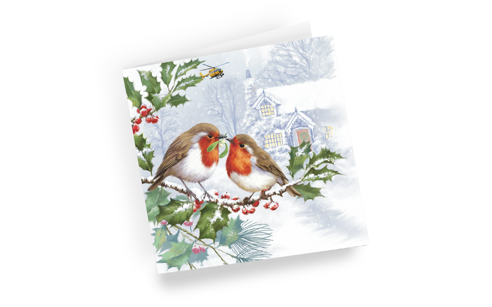 Christmas card - Feathered Friends - left