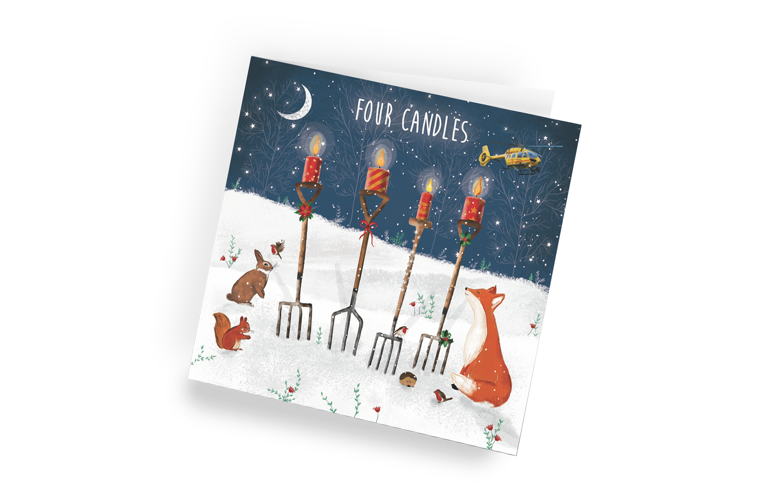 Christmas card - Four Candles- right