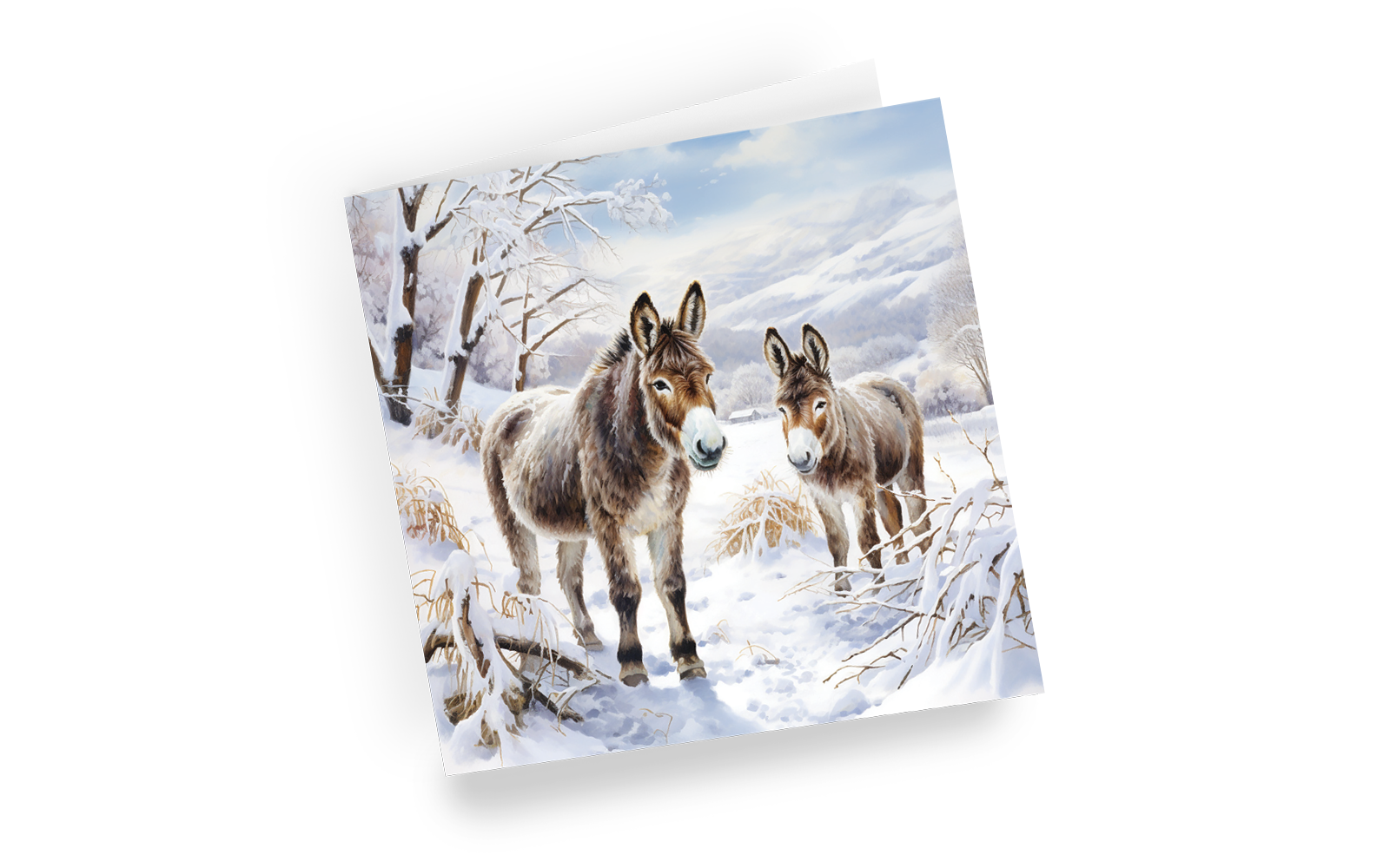 Christmas card - Little Donkey - left