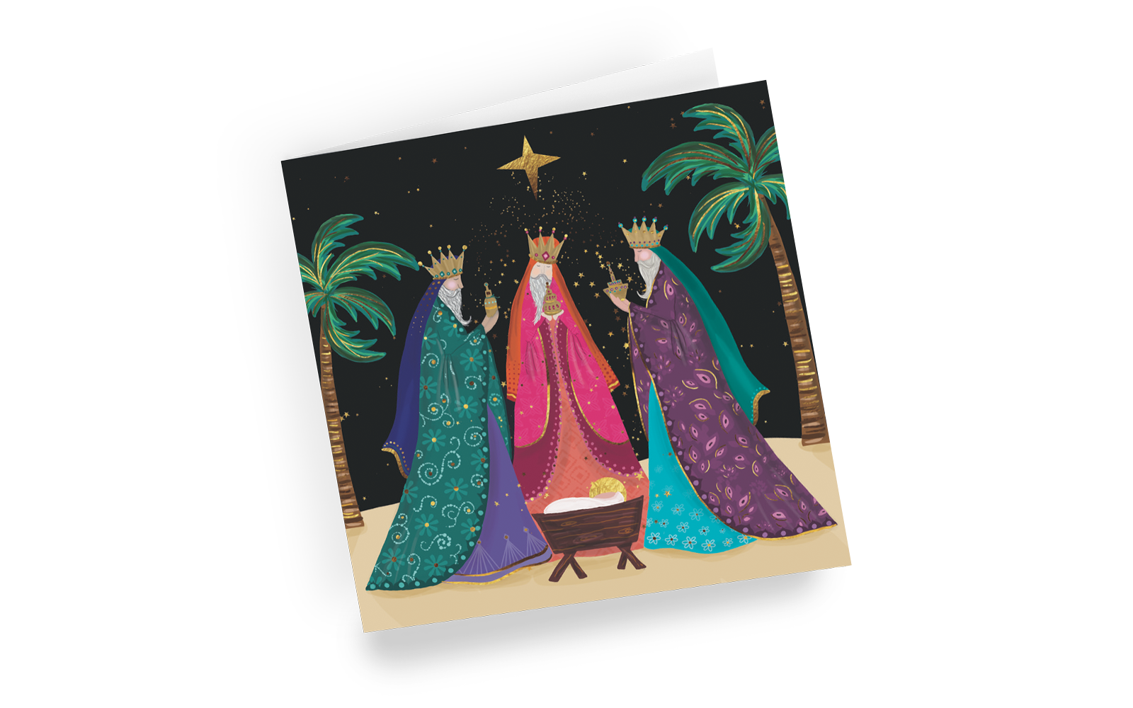 Christmas card - The Three Kings - left