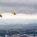 Helis flying over Norwich
