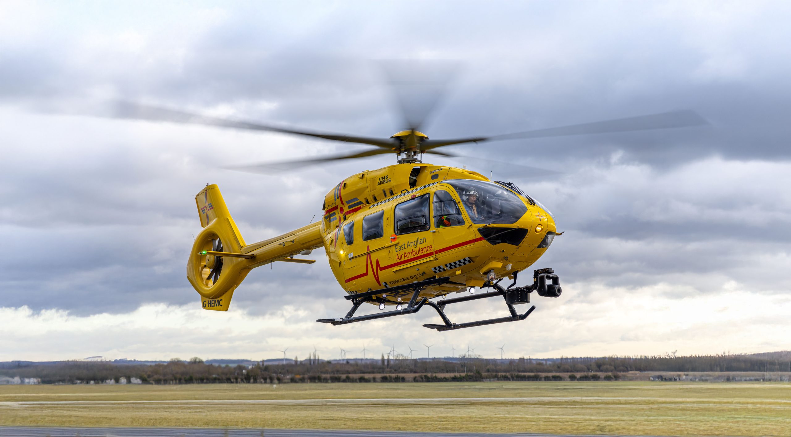 G-HemC Helicopter flying