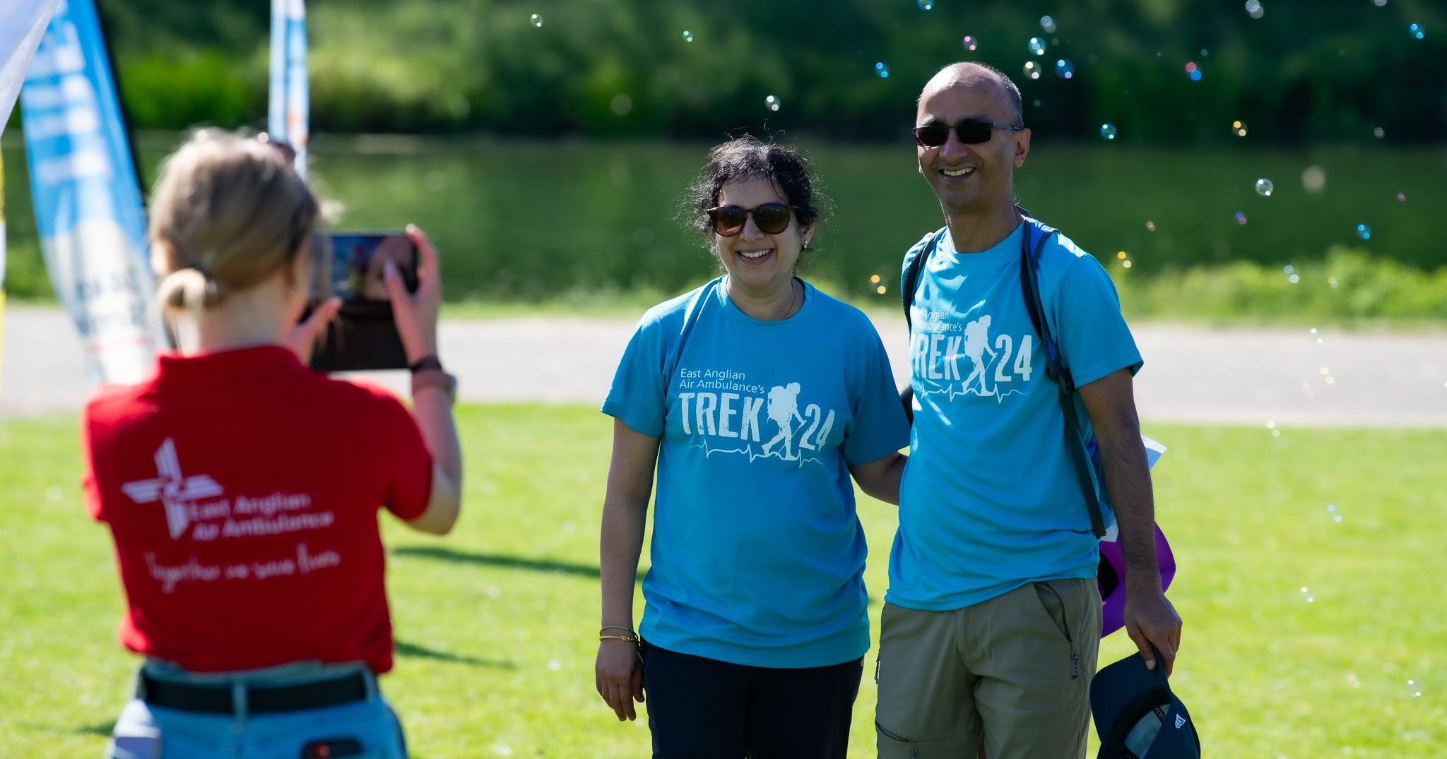 EAAA staff taking photo at Trek 24