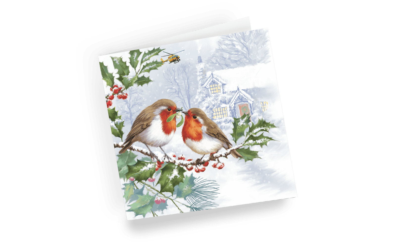 Christmas card - Feathered Friends - left
