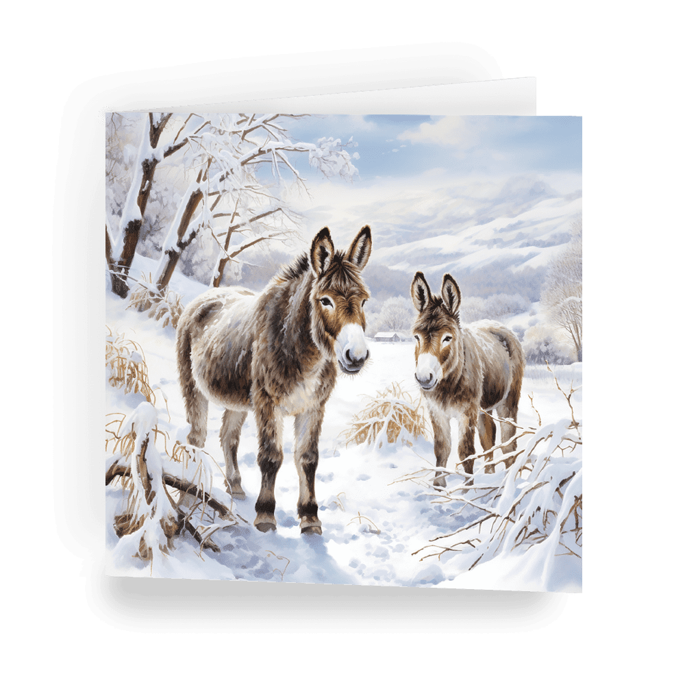 Christmas card - Little Donkey