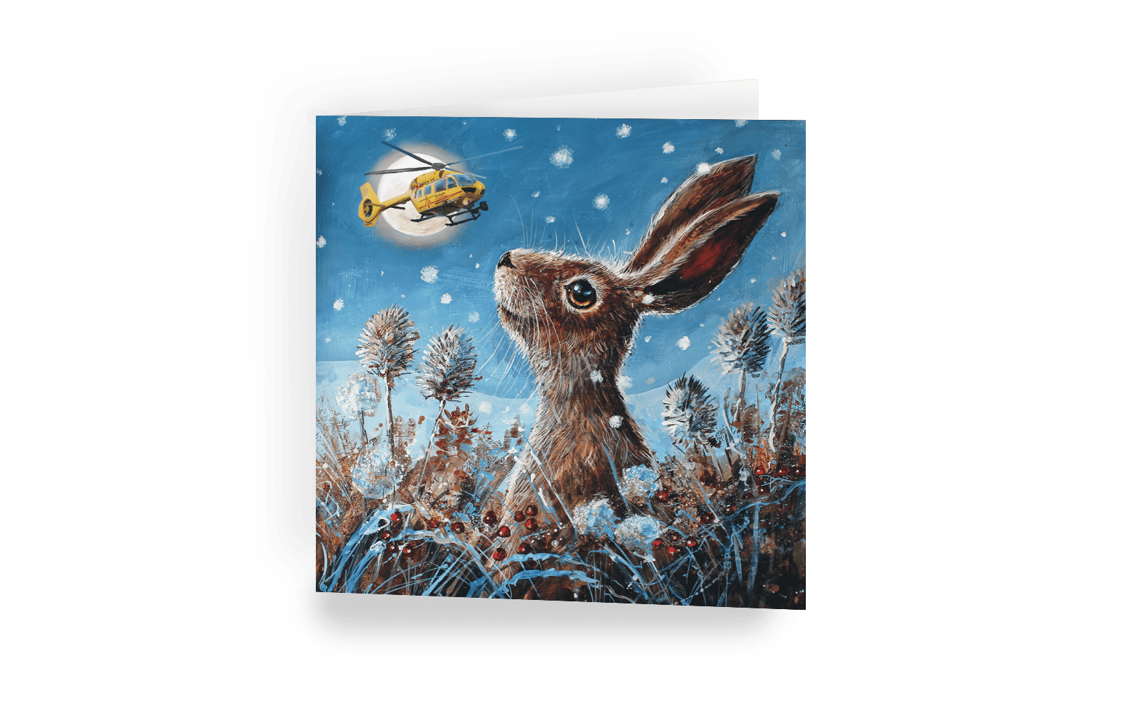 Christmas card - Moonlit Hare
