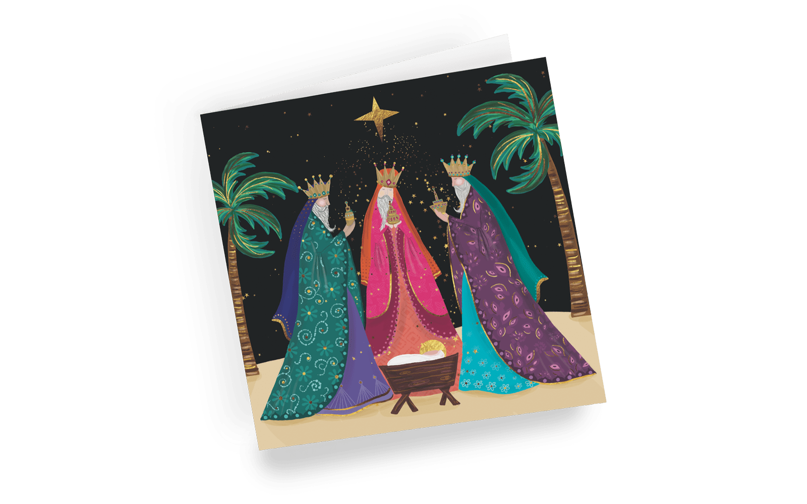 Christmas card - The Three Kings - left