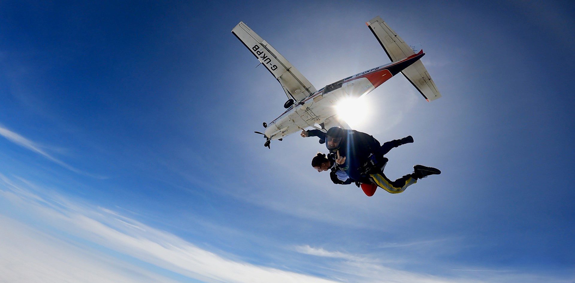 Big leap from plane