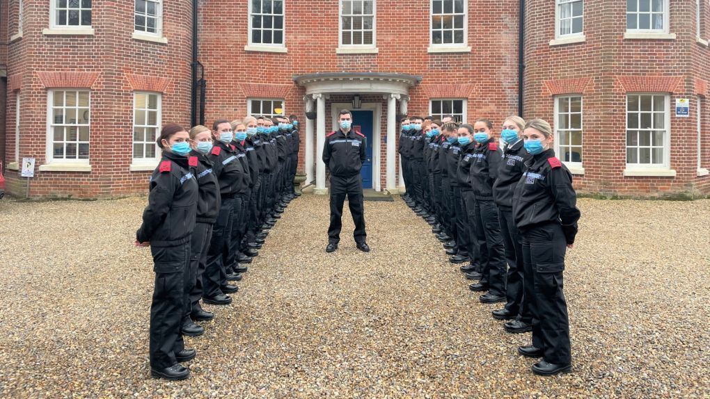 Police Guard of Honour for Pam at Norfolk Police Training Centre. Thank you to Ch Insp Keith Philpot and team for your support.