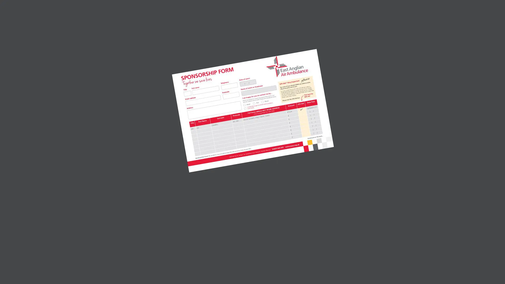Sponsorship form