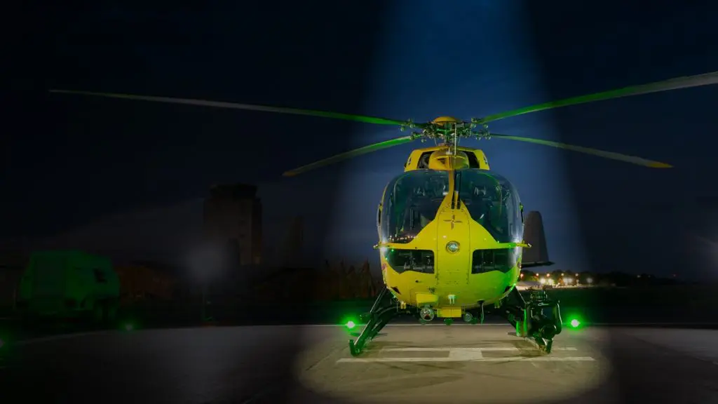 Helicopter at night