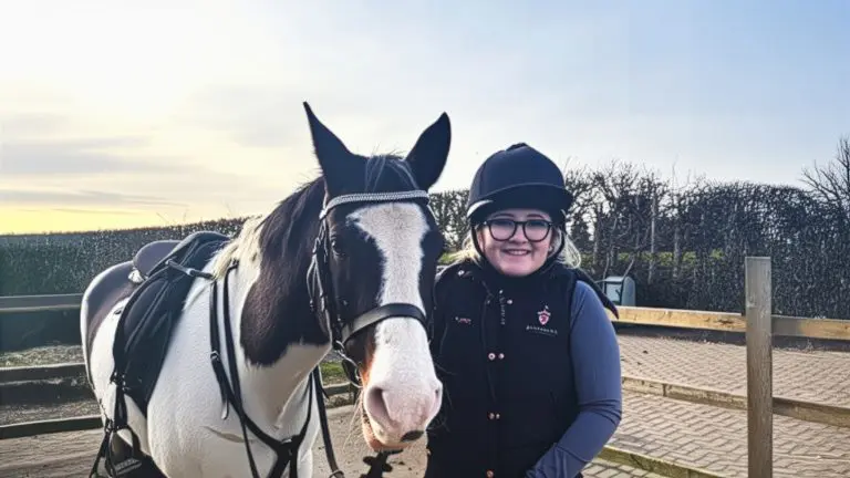 Emily next to horse