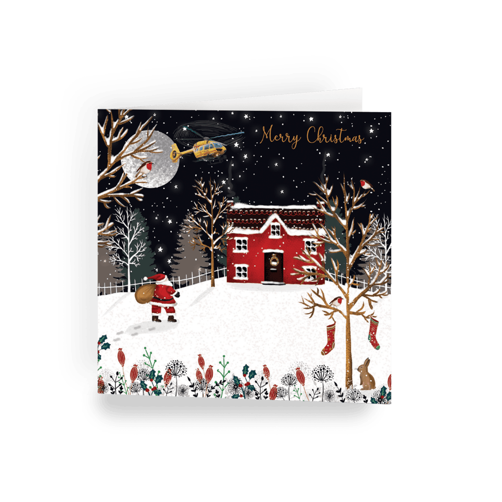 East Anglian Air Ambulance Santa Stroll Christmas card