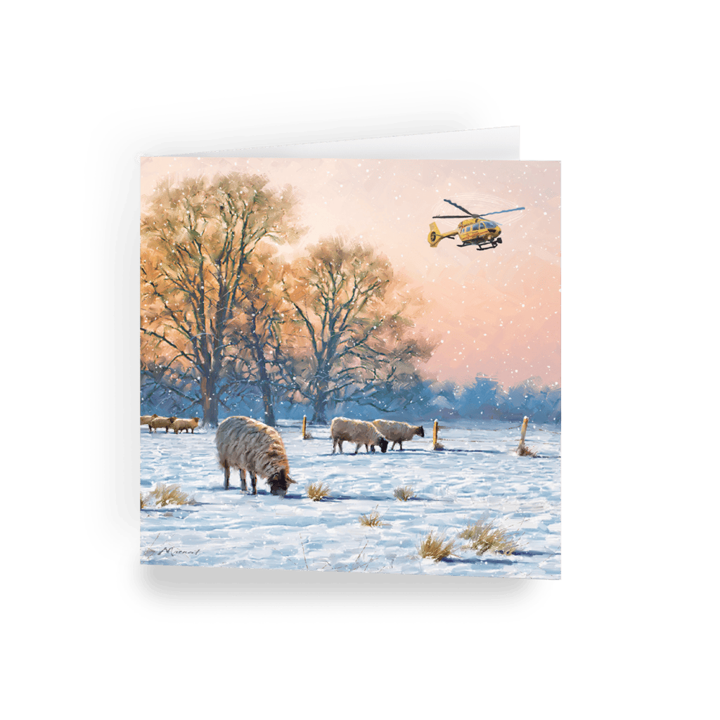 East Anglian Air Ambulance Winter Sheep Christmas card