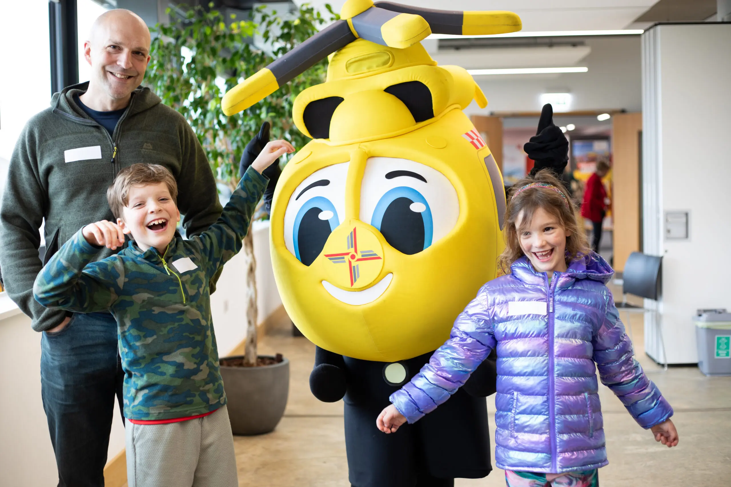 family enjoying open day with Helibobs
