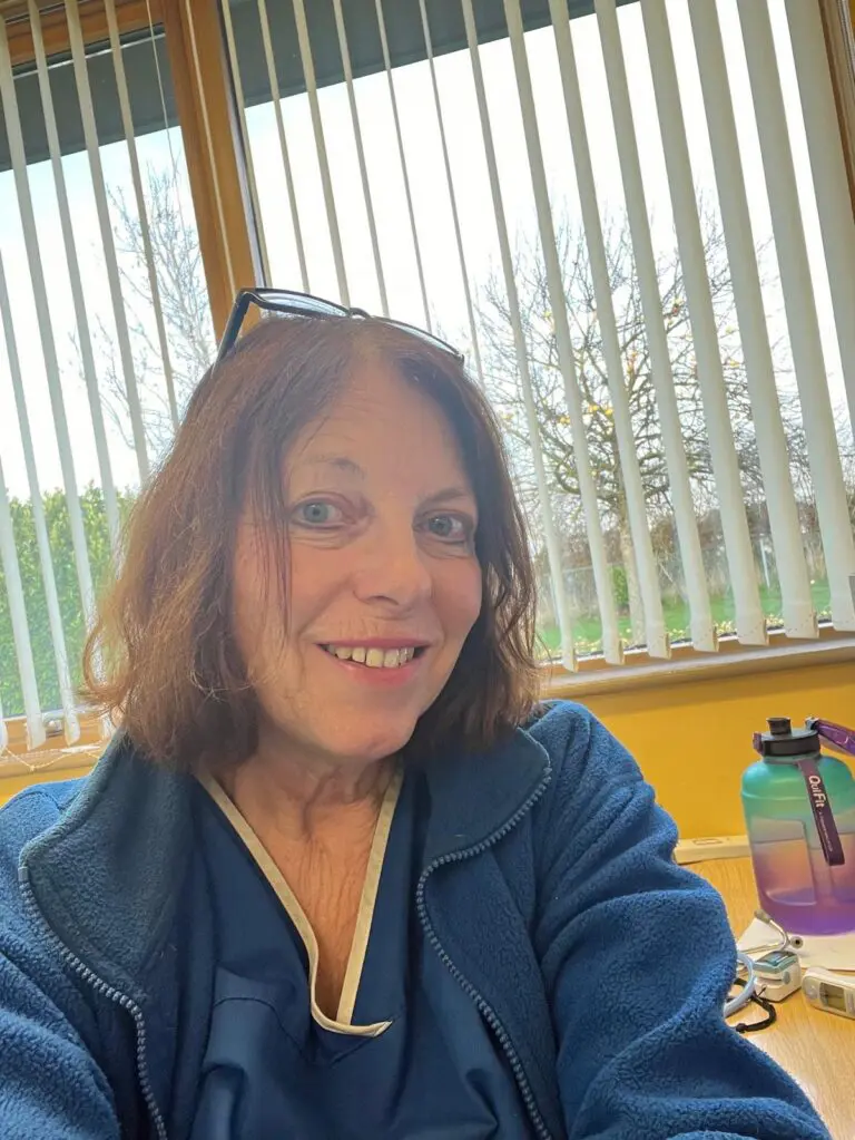 Jane Harness selfie infront of window