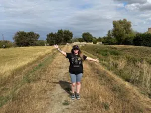 Georgina posing in field