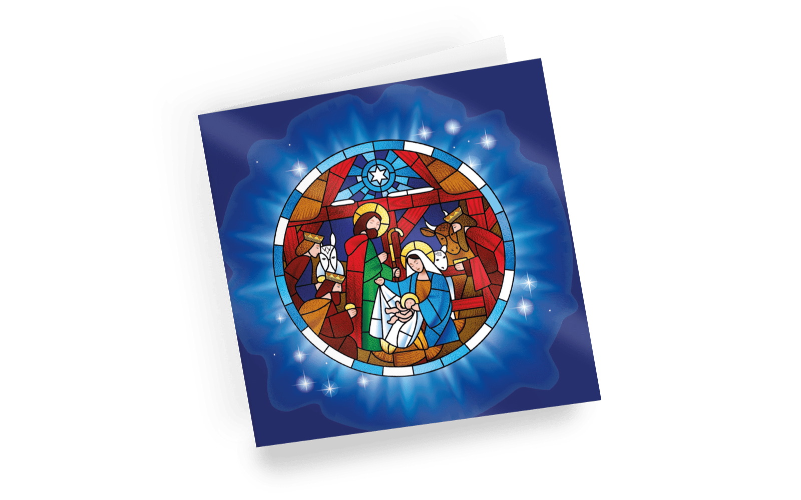 Nativity Window Christmas Cards