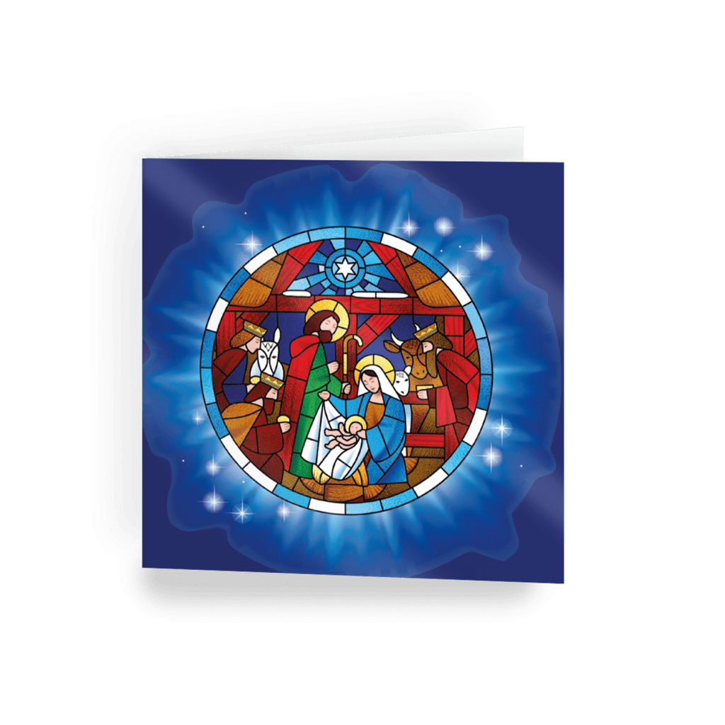 Nativity Window Christmas Cards