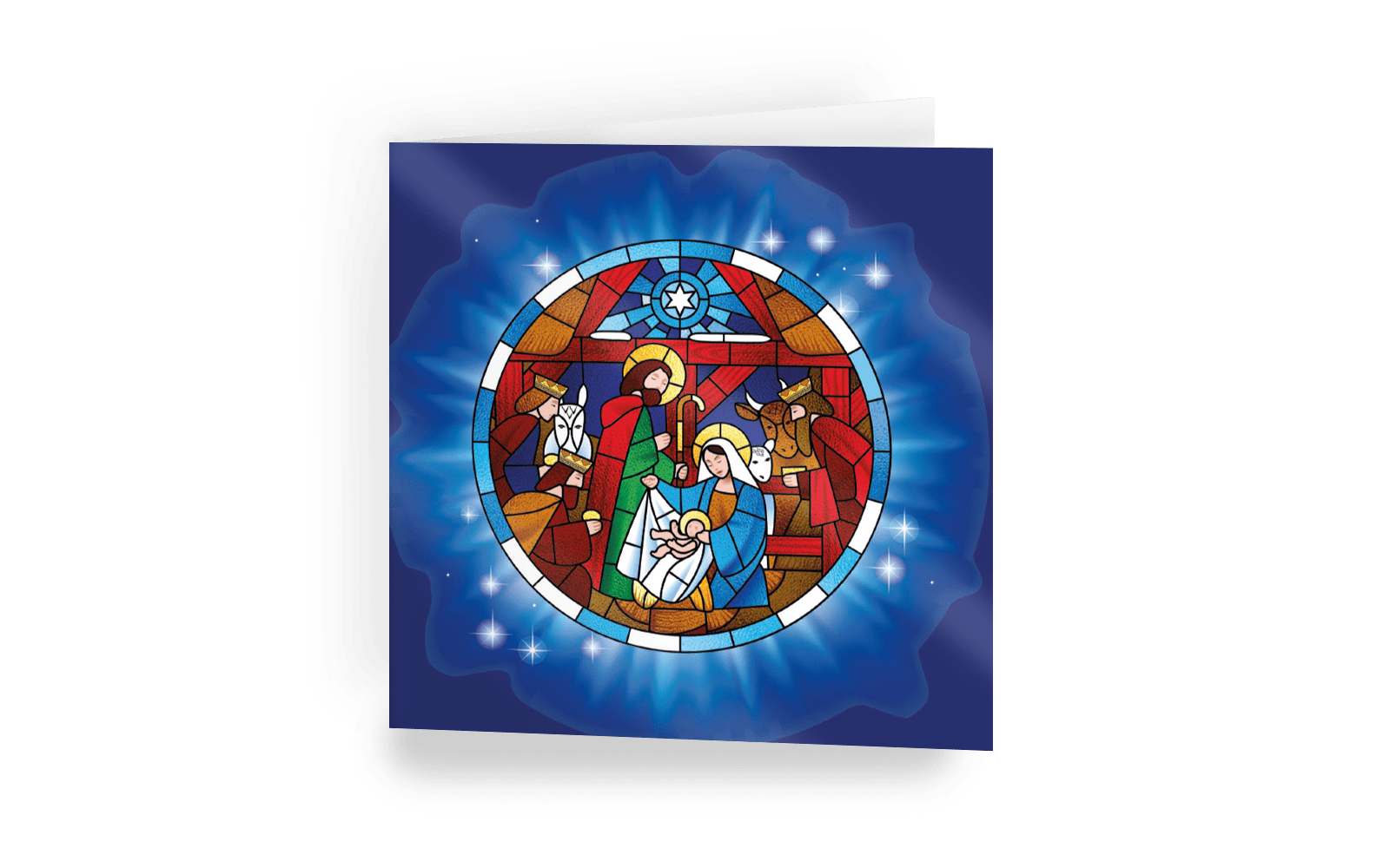 Nativity Window Christmas Cards
