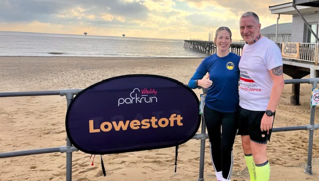 Paul and Lottie at Parkrun