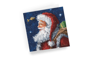 Christmas card - Father Christmas - left