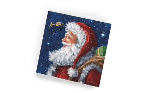 Christmas card - Father Christmas - right
