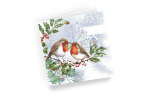 Christmas card - Feathered Friends - left