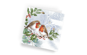 Christmas card - Feathered Friends- right