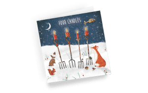Christmas card - Four Candles - left