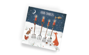 Christmas card - Four Candles- right
