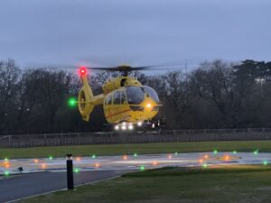 First flight on the new QEH helipad