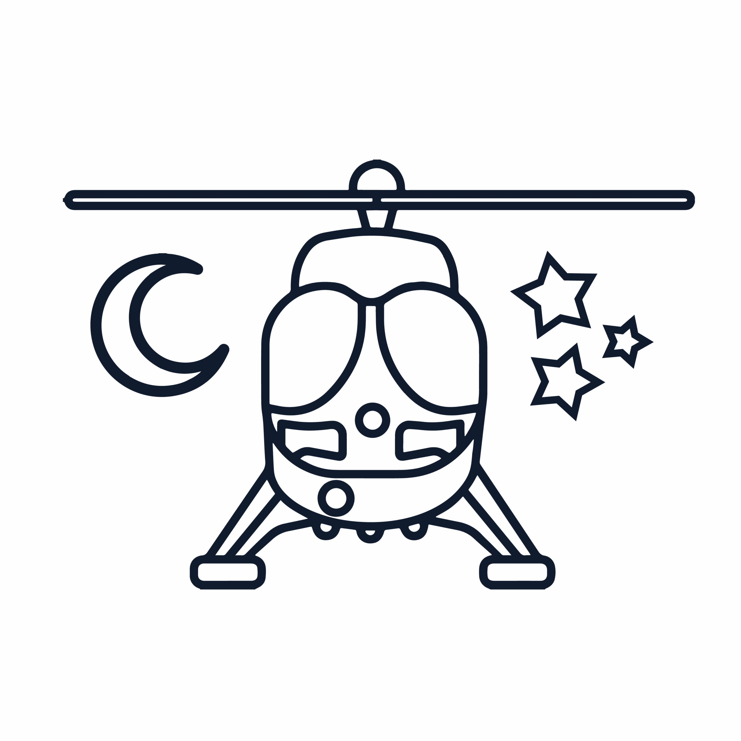night helicopter icon