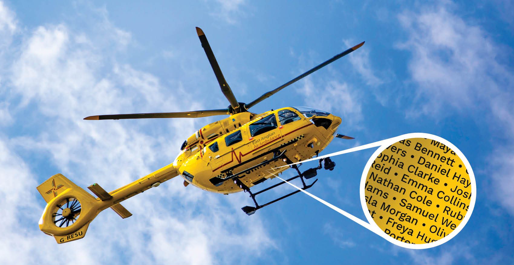 East Anglian Air Ambulance HEMC helicopter