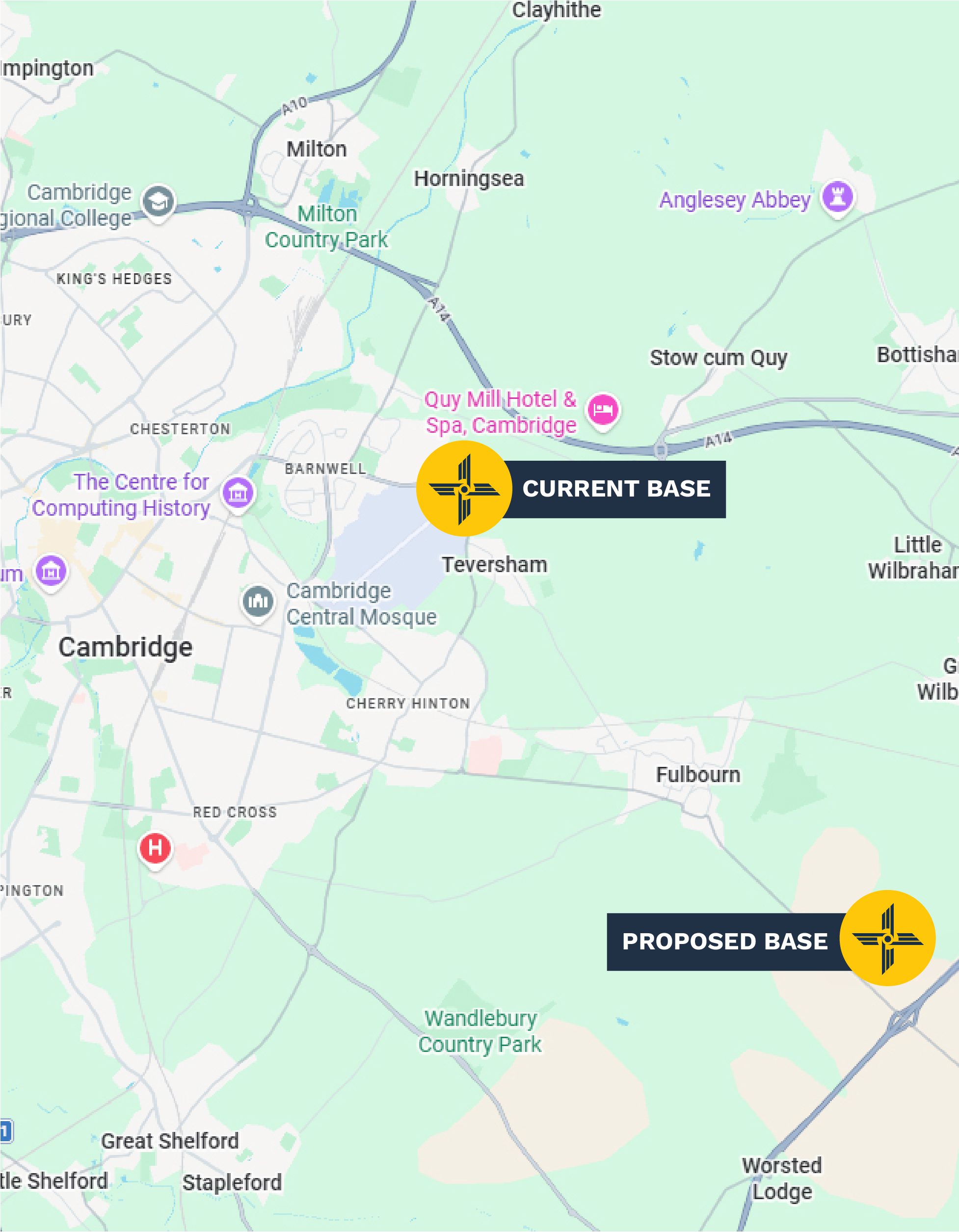 Cambridge Base Locations