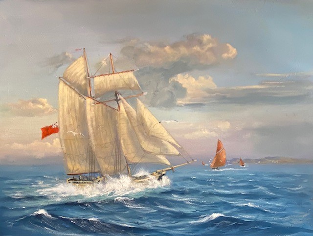 Painting of marine ship from Jeremy Rugge-Price