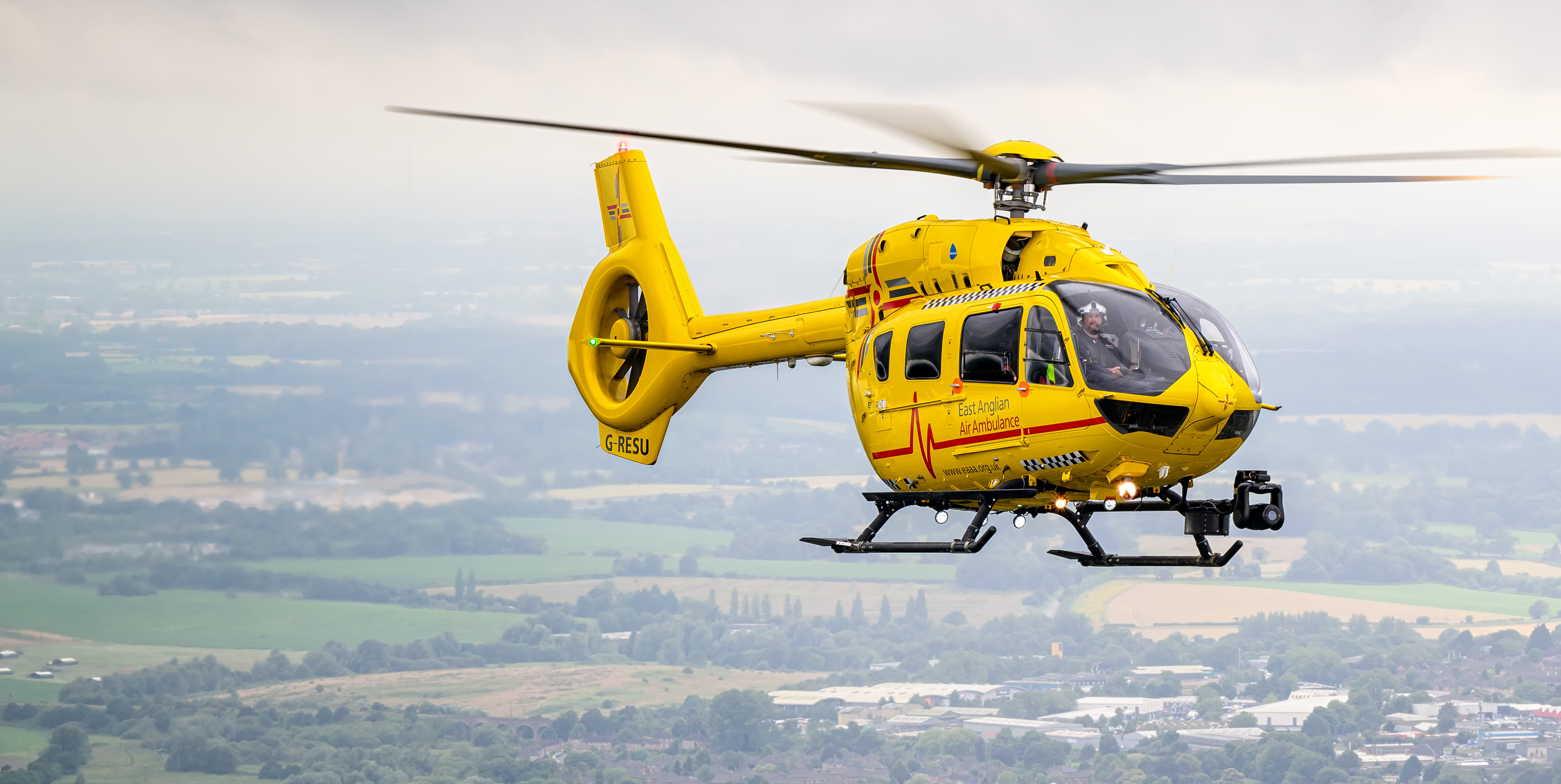 helicopter above skyline