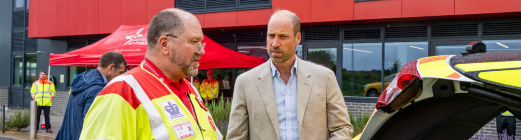The Prince of Wales makes blood delivery to Helimed House