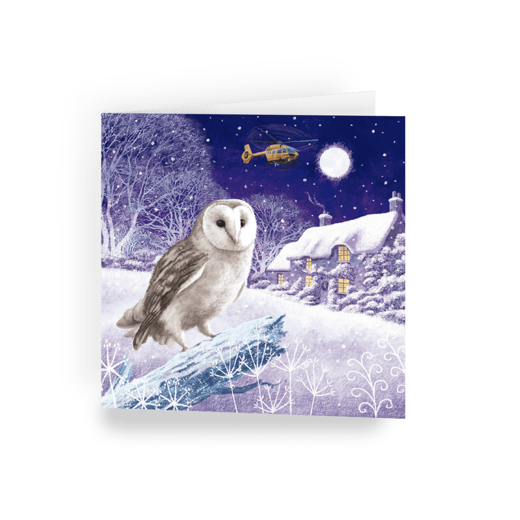 East Anglian Air Ambulance Snowy Owl Christmas card