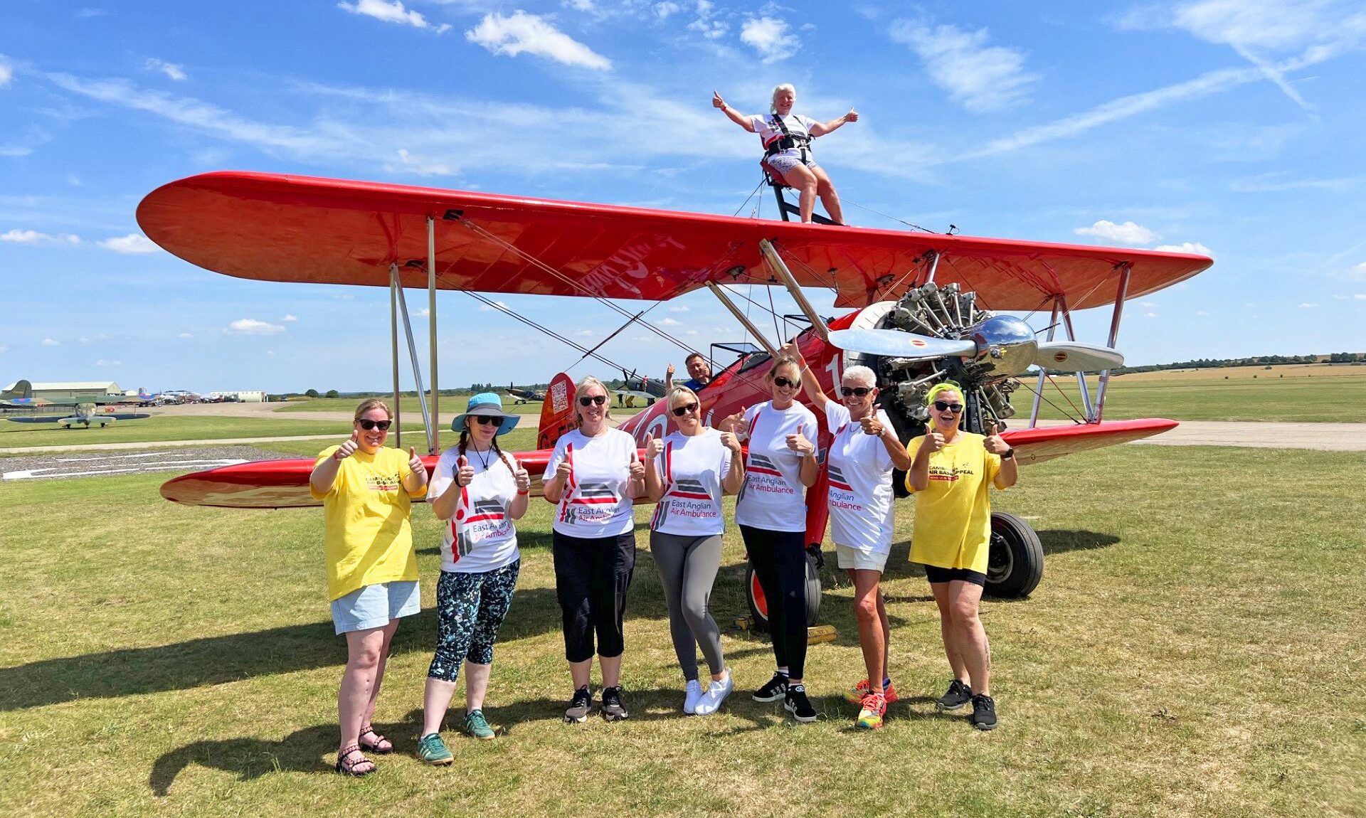 EAAA Fundraisers and Wing Walking plane