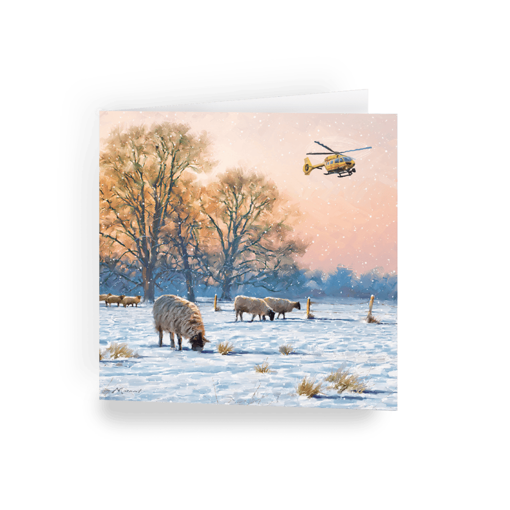 East Anglian Air Ambulance Winter Sheep Christmas card