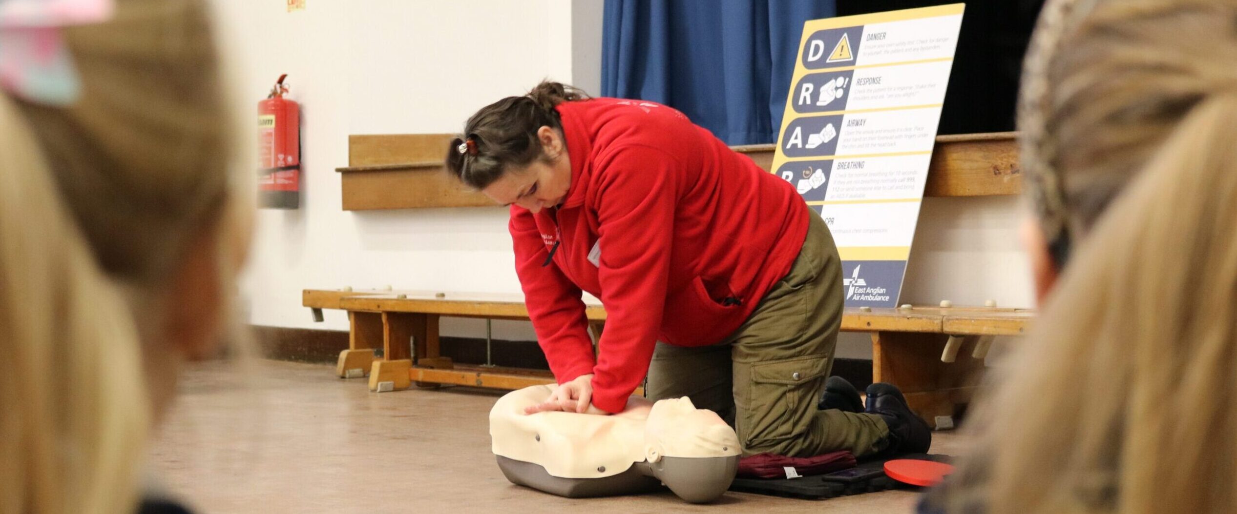 Cpr trainer in primary school