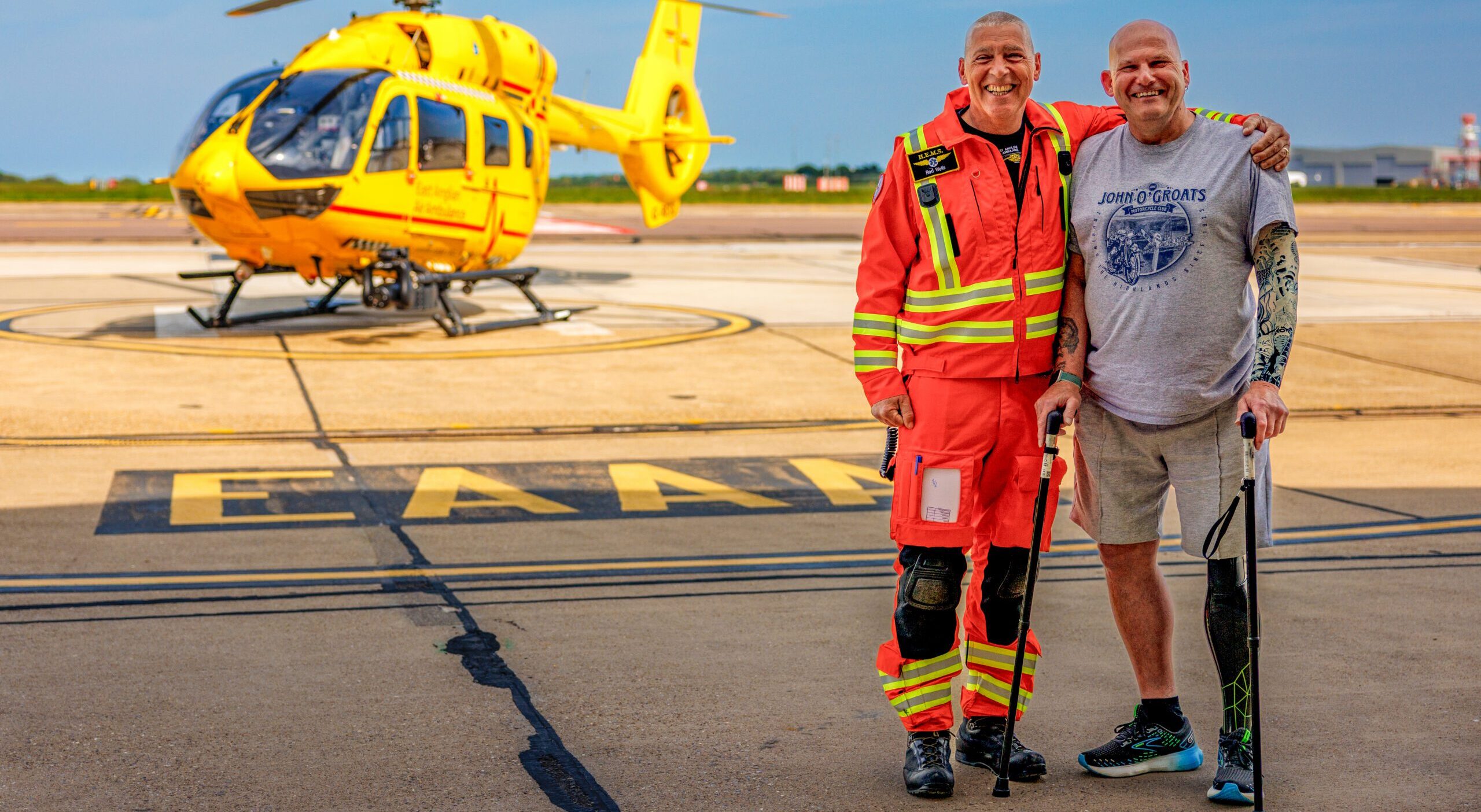 Former patient Keith, with CCC Rod